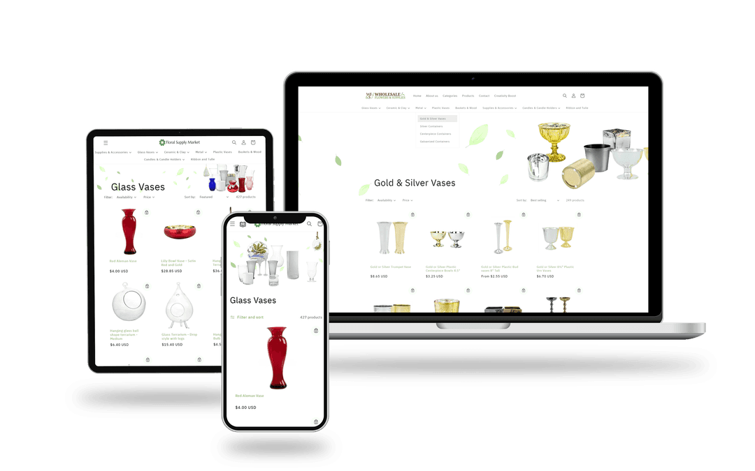 Project Floral Supply Market mockup illustration
