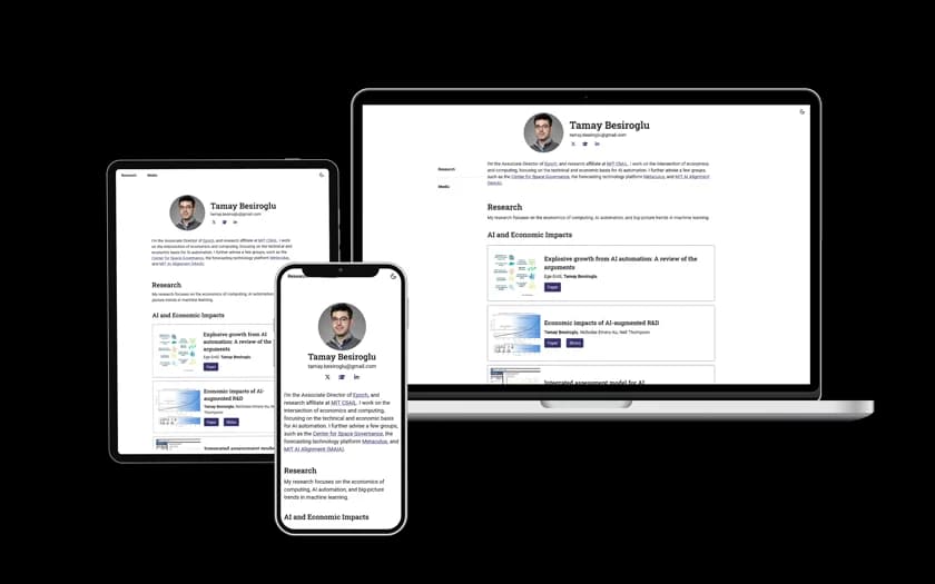 Project Tamay Personal Website mockup illustration